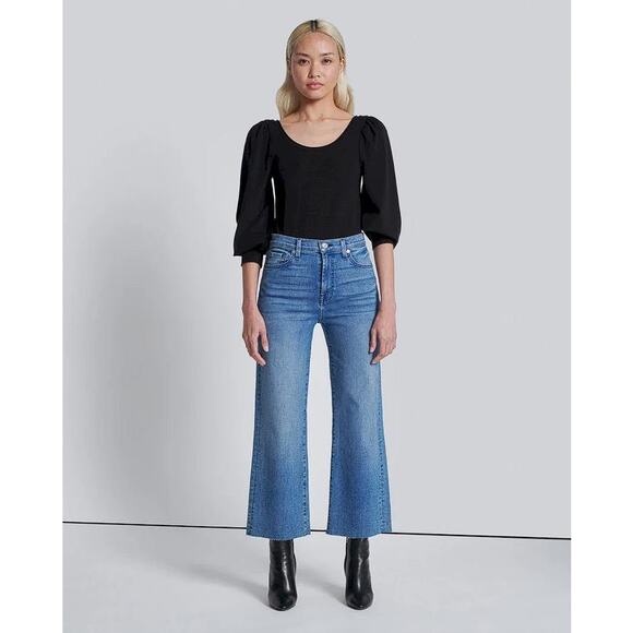 7 FOR ALL MANKIND Women's Cropped Alexa Size 26 In Dulce - Picture 4 of 16